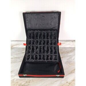 Chess set storage box Only, black velvet case for chess board and pieces storage